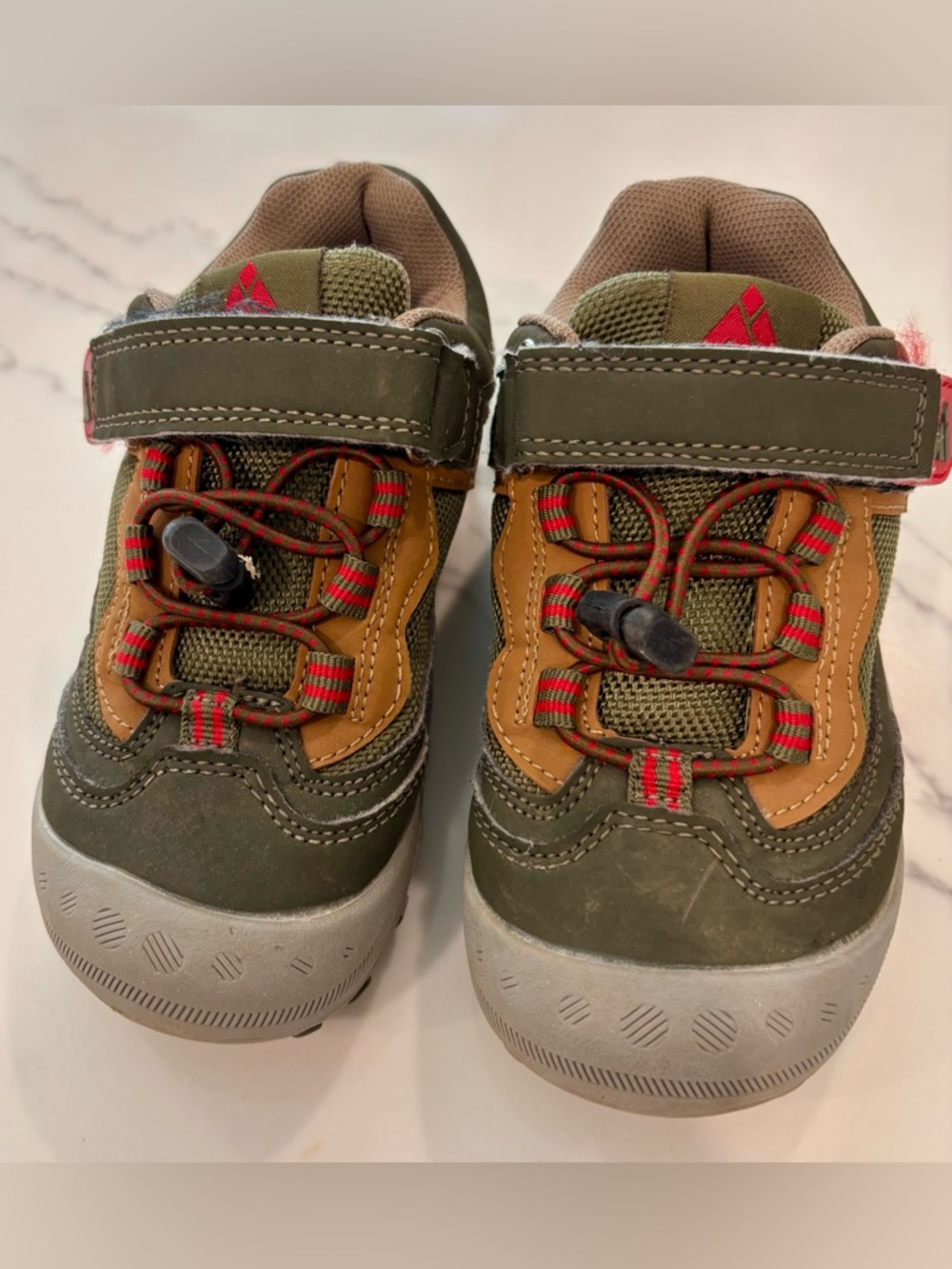 Mishansha Kids Olive Green and Tan Active Sneakers - Youth Outdoor Shoes